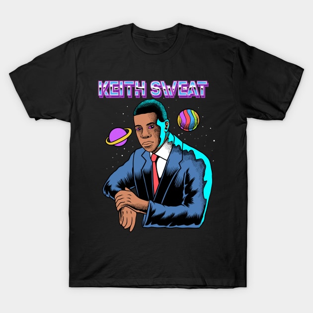 Keith Sweat - 90's Space Design T-Shirt by margueritesauvages